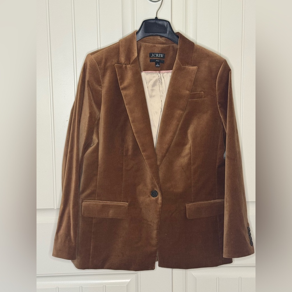 J. Crew Golden Brown Velvet Blazer